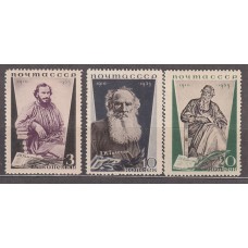 Rusia - Correo 1935 Yvert 577/79 * Mh 25 Aniversario de la muerte de Tolstoi