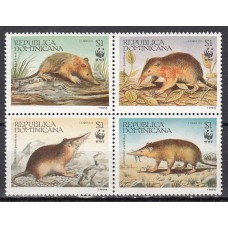 Dominicana - Correo 1994 Yvert 1145/48 ** Mnh WWF Fauna