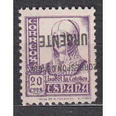 Locales Patrióticos Burgos 1937 Edifil 81hi ** Mnh Habilitación Invertida