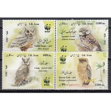 Iran Correo 2011 Yvert 2928/31 ** Mnh Fauna - Buhos - WWF