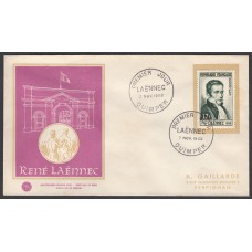 Francia Sobres Primer Dia FDC Yvert 936 b - Rene Laennec Quimper - 1952