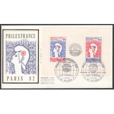 Francia Sobres Primer Dia FDC Yvert Hb 8 - Philexfrance - Paris 1982