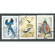 China Correo 2002 Yvert 3971/73 usado Fauna - Aves