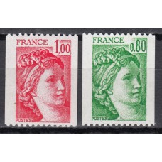 Francia - Correo 1977 Yvert 1980/81B ** Mnh Sabina