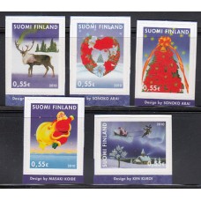 Finlandia Correo 2010 Yvert 2026/30 cortados ** Mnh Navidad