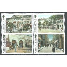 Gibraltar Correo 2009 Yvert 1345/48 SH ** Mnh Vistas Antiguas de Gibraltar