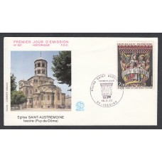 Francia Sobres Primer Dia FDC Yvert 1741 - Iglesia Saint Issoire - Religión 1973