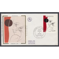 Francia Sobres Primer Dia FDC Yvert 1950 Seda - Arte Francia 1977