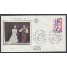 Francia Sobres Primer Dia FDC Yvert 2235 seda Marionetas - Mezieres 1982