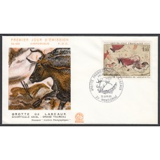 Francia Sobres Primer Dia FDC Yvert 1555 - Lascaux Historia - Montignac 1968