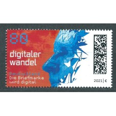 Alemania Federal Correo 2021 Yvert 3365 ** Mnh Cambio digital Código QR