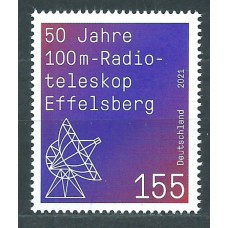 Alemania Federal Correo 2021  Yvert 3377 ** Mnh Radio Telescopio Effelsberg 50 años