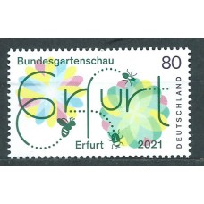 Alemania Federal Correo 2021 Yvert 3378 ** Mnh Expo Federal Horticola de Erfurt