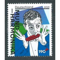 Alemania Federal Correo 2021 Yvert 3379 ** Mnh Harmonica - Música