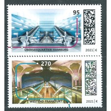 Alemania Federal Correo 2021 Yvert 3371/72 ** Mnh Estaciones de Metro