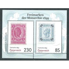 Austria Correo 2021 Yvert 3430/31 ** Mnh Hoja Sello 1899