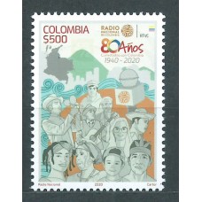 Colombia Correo 2020 Yvert 2183 ** Mnh Radio Nacional