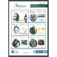 Colombia Correo 2020 Yvert 2202/7 ** Mnh Personajes