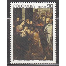 Colombia Aereo 1991 Yvert 841 ** Mnh Navidad