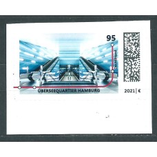 Alemania Federal Correo 2021 Yvert 3385 ** Mnh Estaciones de Metro Adh de carnet