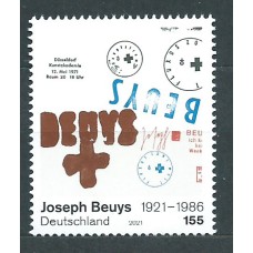 Alemania Federal Correo 2021 Yvert 3388 ** Mnh Joseph Beuys