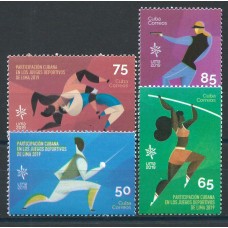 Cuba Correo 2019 Yvert 5826/29 ** Mnh Juegos Panamericanos en Lima - Deportes