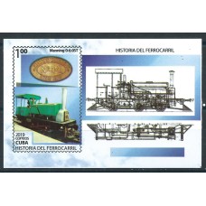 Cuba Hojas 2019 Yvert 362 ** Mnh Historia del Ferrocarril