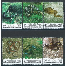 Cuba Correo 2020 Yvert 5942/47 ** Mnh Serpientes endémicas - Fauna