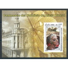 Cuba Hojas 2020 Yvert 367 ** Mnh Centenario de Alicia Alonso