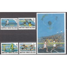 Virgenes - Correo Yvert 594/7+H.48 ** Mnh  Deportes