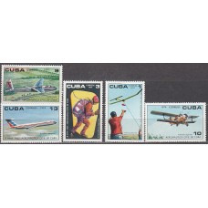 Cuba - Correo 1974 Yvert 1799/803 * Mh  Deportes aviación