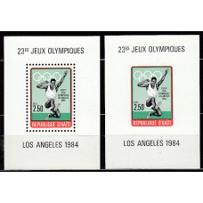 Haiti - Hojas Yvert 43 Dta y sin dentar ** Mnh  Olimpiadas de Los Angeles