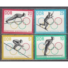 Alemania Oriental Correo 1963 Yvert 703/6 * Mh Olimpiadas de Insbruck