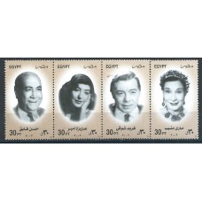 Egipto Correo 2002 Yvert 1745/48 ** Mnh Actores Egipcios - Personajes