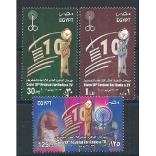 Egipto Correo 2004 Yvert 1866/68 ** Mnh Radio y Television