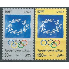 Egipto Correo 2004 Yvert 1873/74 ** Mnh Juegos Olimpicos de Verano Atenas - Deportes