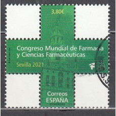 España II Centenario Correo 2020 Edifil 5426  usado  Congreso de farmacia