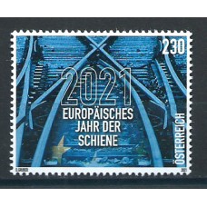 Austria Correo 2021 Yvert 3460 ** Mnh Año Europeo del rail