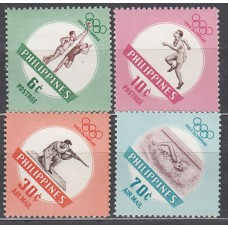 Filipinas - Correo 1960 Yvert 506/07+A.61/62 * Mh  Olimpiadas de Roma