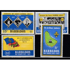 Barbados - Correo 1972 Yvert 349/52 * Mh Scoutismo