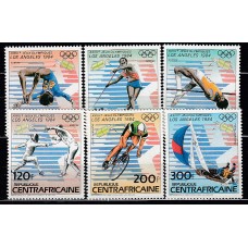 Centroafrica - Correo Yvert 587/90+A.291/3+H.69 * Mh Olimpiadas de los Angeles