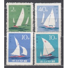 Corea del Norte - Correo 1966 Yvert 701/4 * Mh Veleros