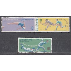 Corea del Sur - Correo 1970 Yvert 607/9 * Mh  Deportes