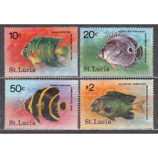 Santa Lucia - Correo Yvert 440/3 ** Mnh Fauna peces