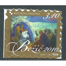 Croacia Correo 2010 Yvert 901 ** Mnh Adhesivo Navidad