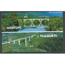 Croacia Hojas Yvert 67 ** Mnh Arquitectura - Puentes