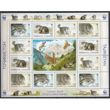 Tadjikistan - Correo Yvert 86/9 mini pliego ** Mnh  Fauna