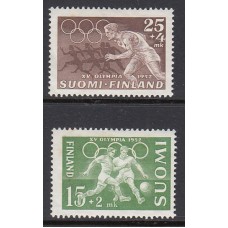 Finlandia - Correo 1952 Yvert 388/9 * Mh Deportes