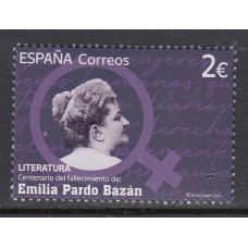 España II Centenario Correo 2021 Edifil 5513 ** Mnh Emilia Pardo Bazán