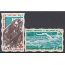 San Pierre y Miquelon - Correo Yvert 450/1 * Mh Deportes. Juegos Olimpicos de Montreal